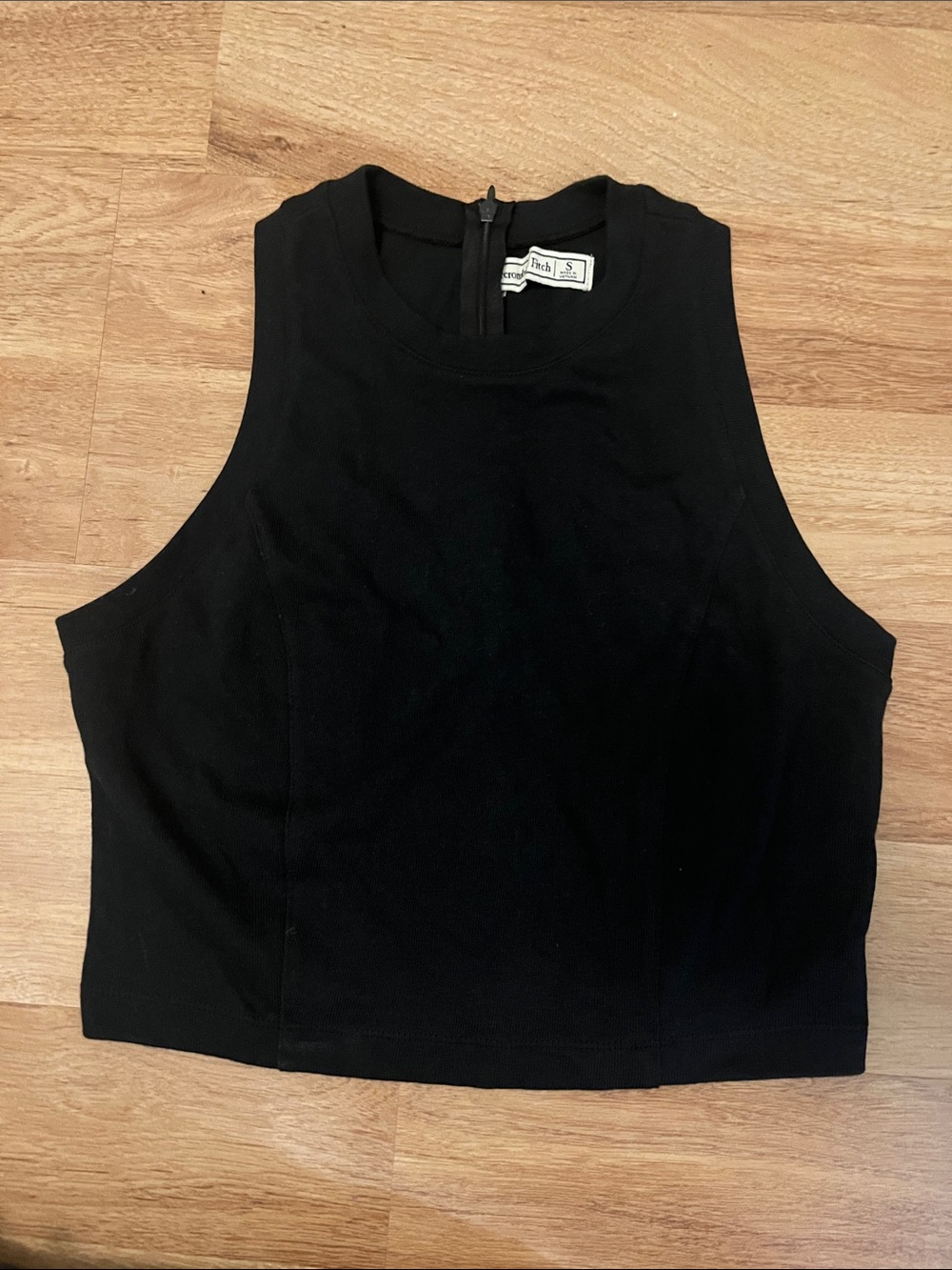 Abercrombie & Fitch Black Cropped Tank Top